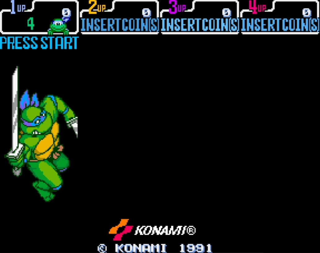 Teenage Mutant Ninja Turtles Turtles in Time - геймплей игры Arcade